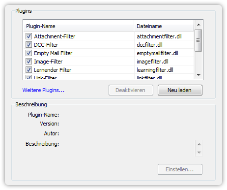 Plugin-Einstellungen